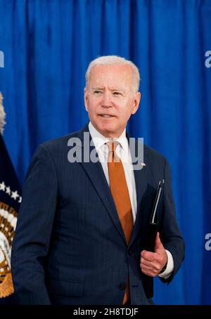REHOBOTH, DELAWARE, USA - 04. Juni 2021 - US-Präsident Joe Biden hält am Freitag, den 4. Juni 2021, am Rehoboth Beach eine Stellungnahme zum Jobbericht für Mai ab Stockfoto