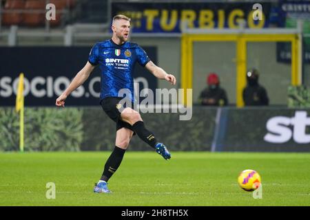 Mailand, Italien. 01st Dez 2021. Milan Skriniar (FC Inter) während Inter - FC Internazionale gegen Spezia Calcio, italienische Fußballserie Ein Spiel in Mailand, Italien, Dezember 01 2021 Kredit: Unabhängige Fotoagentur/Alamy Live Nachrichten Stockfoto