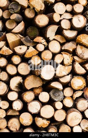 Einfacher Holzstapel Stockfoto
