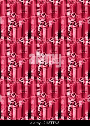 Nahtloses Leopardenfellmuster. Modischer Hintergrund im wilden Leopardendruck. Modernes Panther Tiergewebe Textil-Druck-Design.Mode-Muster und Textil Stockfoto
