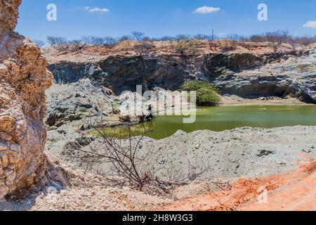 Vermiculite Mine im brasilianischen Bundesstaat Paraiba Stockfoto