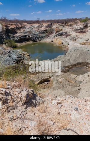 Vermiculite Mine im brasilianischen Bundesstaat Paraiba Stockfoto