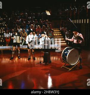 ZDF Hitparade, Musiksendung, Deutschland 1969 - 2000, Sendung vom 6. September 1982. Interpret: Spider Murphy Gang mit ihrer Titel 'wo bist Du?' Stockfoto