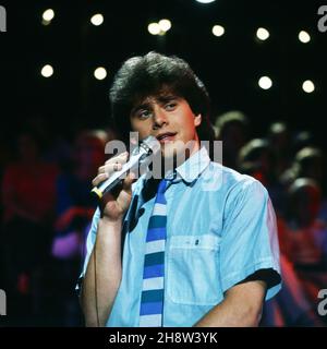 ZDF-Hitparade, Musiksendung, Deutschland 1969 - 2000, Sendung vom 6. September 1982, Interpret: Sänger Andy Borg Stockfoto