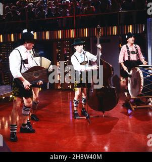 ZDF Hitparade, Musiksendung, Deutschland 1969 - 2000, Sendung vom 6. September 1982. Interpret: Spider Murphy Gang mit ihrer Titel 'wo bist Du?' Stockfoto
