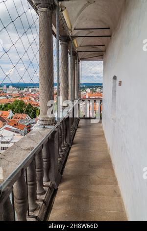 Schwarzer Turm (Cerna vez) in Ceske Budejovice, Tschechische Republik Stockfoto