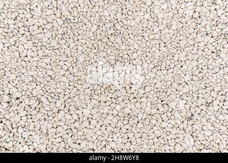 Feiner weißer Kies Textur für Hintergrund Stockfoto