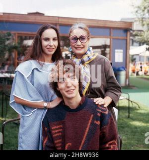 Mütter und Töchter, Sendereihe, Deutschland 1983, Gäste: Katerina Jacob, Daniel Jacob und Ellen Schwiers Stockfoto