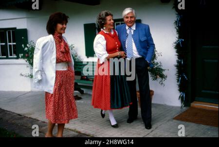 Gunter Sachs zu Besuch in der Schweiz, um 1993. Gunter Sachs besucht die Schweiz, um 1993. Stockfoto