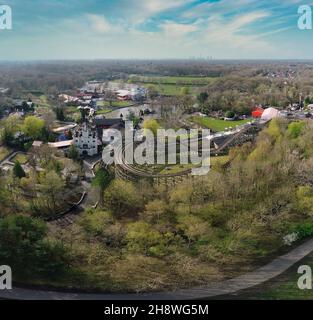 Luftaufnahme des Gulliver's World Theme Park Stockfoto