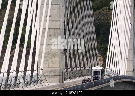 Penobscot Narrows Bridge auf der Route 1 in Verona Bucksport Maine Stockfoto