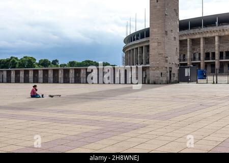 Berlin, Deutschland - 21,7.2021: Olympiastadion Stockfoto