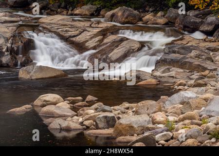 Wasserfälle am Swift River, Lower Falls Scenic Area, Albany, New Hampshire, USA Stockfoto