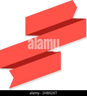 Rotes Band. Leere Bandbanner-Vorlage Stock Vektor