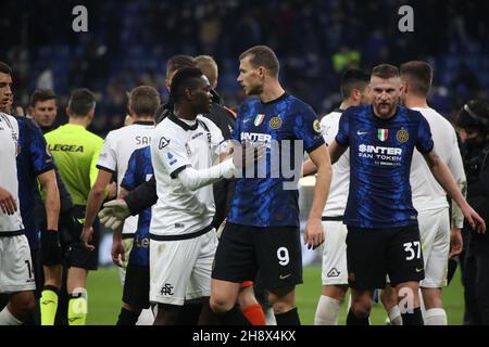 Edin Dzeko während Inter - FC Internazionale gegen Spezia Calcio, italienische Fußballserie A Spiel in Mailand, Italien, Dezember 01 2021 Stockfoto