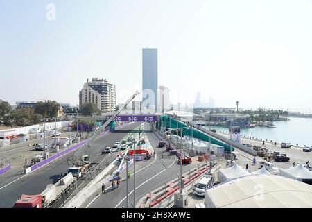 2nd. Dezember 2021, Jeddah Corniche Circuit, Jeddah, Formel 1 Grand Prix von Saudi-Arabien, in der Bildübersicht der Route in Jeddah. Stockfoto