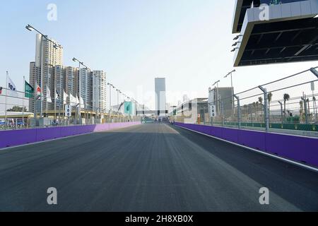 2nd. Dezember 2021, Jeddah Corniche Circuit, Jeddah, Formel 1 Grand Prix von Saudi-Arabien, in der Bildübersicht der Route in Jeddah. Stockfoto