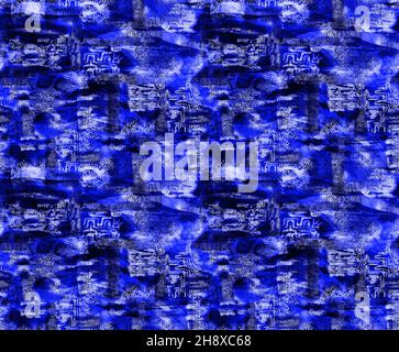 Bunte nahtlose Muster Hintergrund mit Federn.traditionelle Volksmodeornament auf weißem Hintergrund.Vintage Boho Feder.Hand gezeichnete Mode verlockt Stockfoto