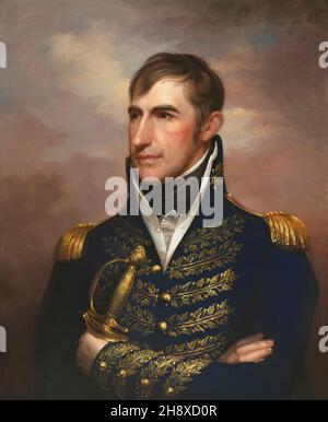 William Henry Harrison (1773-1841), 9th Präsident der Vereinigten Staaten 1841-41, halblanges Porträt in Dress Uniform, Öl auf Leinwand Gemälde von Rembrandt Peale, 1813 Stockfoto