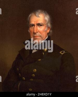 Zachary Taylor (1784-41850), 12th Präsident der Vereinigten Staaten 1849-50, Porträt, Öl auf Leinwand Gemälde von James Reid Lambdin, 1848 Stockfoto