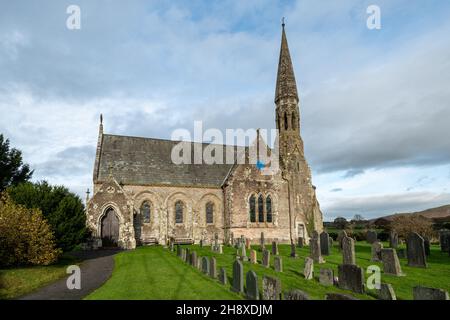 St. Johns Church, Bassenthwaite, im Lake District von Cumbria, England, Großbritannien, im Herbst oder November Stockfoto