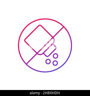 Chemikalienfrei, kein Additiv, lineares Symbol Stock Vektor