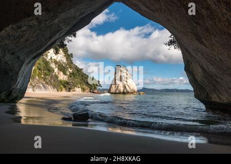 Cathedral Cove auf der Halbinsel Coromandel. Neuseeland, Nordinsel. Stockfoto