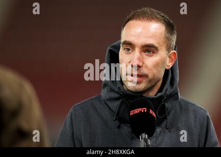 ALKMAAR, NIEDERLANDE - 2. DEZEMBER: Während des niederländischen Eredivisie-Spiels zwischen AZ Alkmaar und Fortuna Sittard am 2. Dezember 2021 im AFAS Stadion in Alkmaar, Niederlande (Foto: Hans van der Valk/Orange Picts) Stockfoto