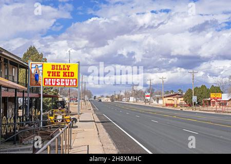 Billy the Kid Museum entlang der US Route 84 / US 84 im Dorf Fort Sumner, De Baca County, New Mexico, USA / USA Stockfoto