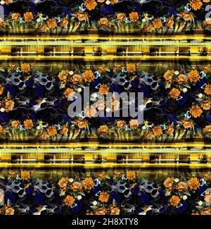 Nahtlose Handmalerei abstrakte Aquarell Pinselstriche geometrische Formen Muster.Kleidung bunte Muster.Animal Print, Leopard Textur.Mode prin Stockfoto