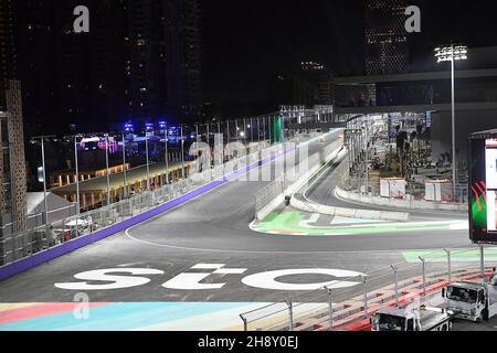 Jeddah, Saudi-Arabien. 02nd Dez 2021. 02.12.2021, Jeddah Corniche Circuit, Jeddah, Formel 1 Grand Prix von Saudi-Arabien, in der Bildübersicht der Rennstrecke im Nachhinein. Kredit: dpa/Alamy Live Nachrichten Stockfoto