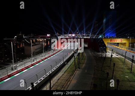 Jeddah, Saudi-Arabien. 02nd Dez 2021. 02.12.2021, Jeddah Corniche Circuit, Jeddah, Formel 1 Grand Prix von Saudi-Arabien, in der Bildübersicht der Rennstrecke im Nachhinein. Kredit: dpa/Alamy Live Nachrichten Stockfoto