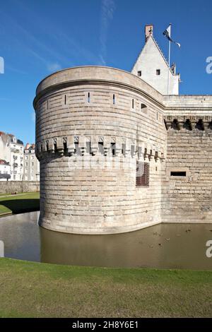 Schloss der Herzöge der Bretagne. Nantes, Loire. Frankreich Stockfoto