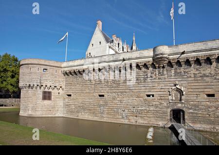 Schloss der Herzöge der Bretagne. Nantes, Loire. Frankreich Stockfoto