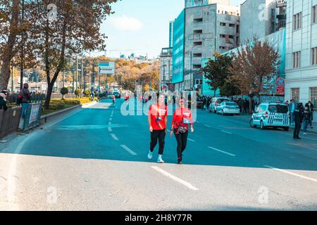 Istanbul Oktober 29 7K Run Event Istanbul Türkei - 10.29.2021 Stockfoto