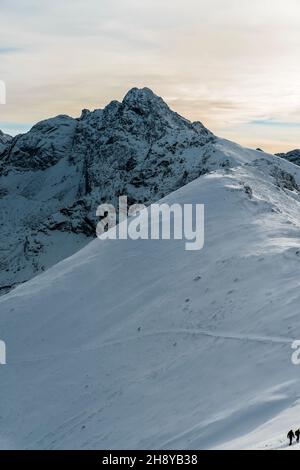 Winterzeit auf dem Kasprowy Wierch in der polnischen Tatra Stockfoto