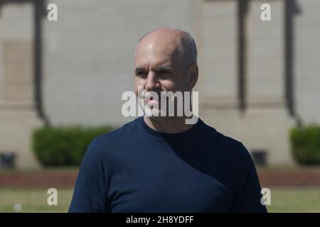 Ciudad De Buenos Aires, Argentinien. 02nd Dez 2021. Horacio Rodríguez Larreta, Regierungschef der Stadt Buenos Aires. (Foto: Esteban Osorio/Pacific Press) Quelle: Pacific Press Media Production Corp./Alamy Live News Stockfoto