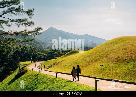 Königliches Grab von König Muryeong in Gongju, Korea Stockfoto