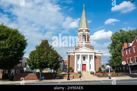 Ephrata, Pennsylvania, Vereinigte Staaten von Amerika – 9. September 2016. Bethany United Church of Christ on E Main St in Ephrata, PA. Stockfoto