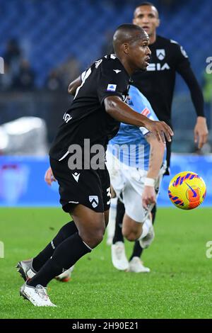 Rom, Latium. 02nd Dez 2021. Samir von Udinese während der Serie A Spiel zwischen SS Lazio gegen Udinese im Olimpico Stadion in Rom, Italien, 02nd. Dezember 2021. Fotografo01 Kredit: Unabhängige Fotoagentur/Alamy Live Nachrichten Stockfoto