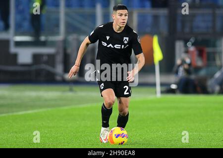 Rom, Latium. 02nd Dez 2021. Nehuen Perez von Udinese während der Serie Ein Spiel zwischen SS Lazio und Udinese im Olimpico-Stadion in Rom, Italien, 02nd. Dezember 2021. Fotografo01 Kredit: Unabhängige Fotoagentur/Alamy Live Nachrichten Stockfoto