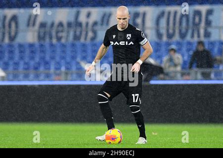 Rom, Latium. 02nd Dez 2021. Bram Nuytinck von Udinese während der Serie A Spiel zwischen SS Lazio gegen Udinese im Olimpico Stadion in Rom, Italien, 02nd. Dezember 2021. Fotografo01 Kredit: Unabhängige Fotoagentur/Alamy Live Nachrichten Stockfoto