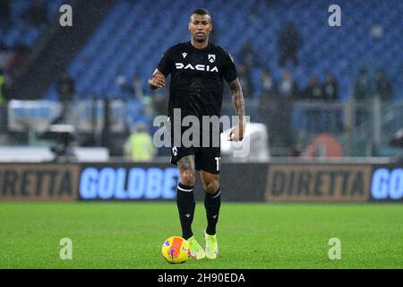 Rom, Latium. 02nd Dez 2021. Walace von Udinese während der Serie Ein Spiel zwischen SS Lazio gegen Udinese im Olimpico-Stadion in Rom, Italien, 02nd. Dezember 2021. Fotografo01 Kredit: Unabhängige Fotoagentur/Alamy Live Nachrichten Stockfoto