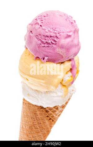 Farbenfrohe Eiscreme im Detail Stockfoto