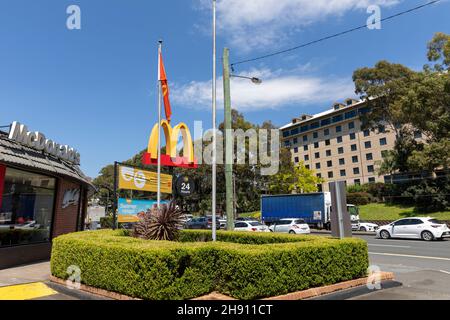 McDonalds Restaurant im Macquarie Park, Sydney, NSW, Australien Stockfoto