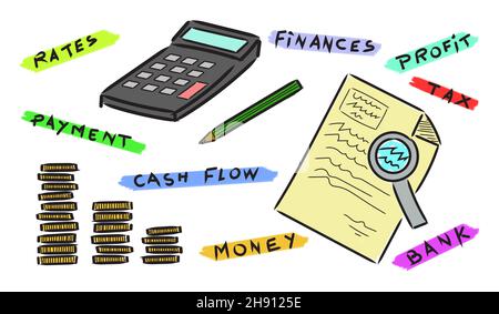 Darstellung eines Rechnungslegungskonzepts Stockfoto