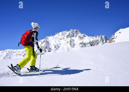 Frankreich, Savoie (73) Saint Bon, Courchevel 1850, Skitouren im Nationalpark Vanoise Stockfoto