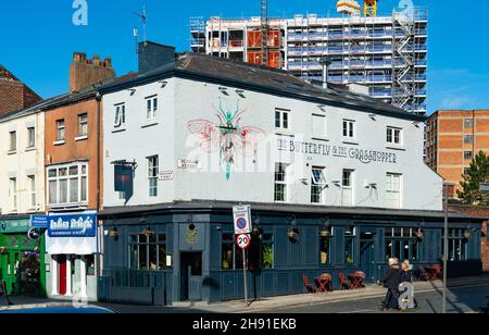 The Butterfly and Grasshopper Pub, Renshaw St, Liverpool. Aufnahme im Oktober 2021. Stockfoto