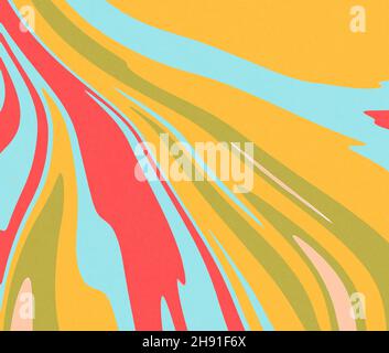 Modern Flow Abstract Hintergrund Fluid Vorlage. Pastellfarben. Wave Liquid Shapes. Stockfoto