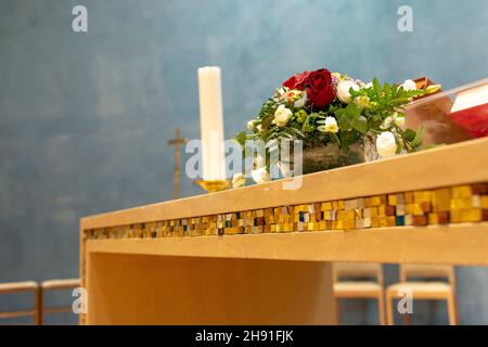Altardetails in der Kathedrale von Northern Lights - Alta Church Stockfoto